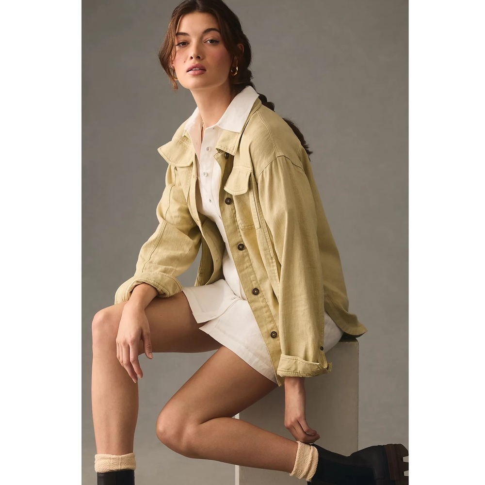 Anthropologie Pilcro Linen Shacket (M)